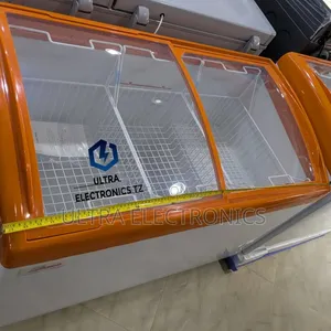 ORIGINAL ASCO POWERFUL Showcase Freezer/ Glass Top Freezer With 297 L