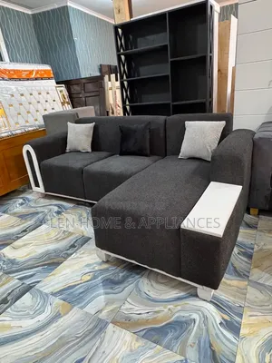 Sofa L Shape Luxury Color Grey and White