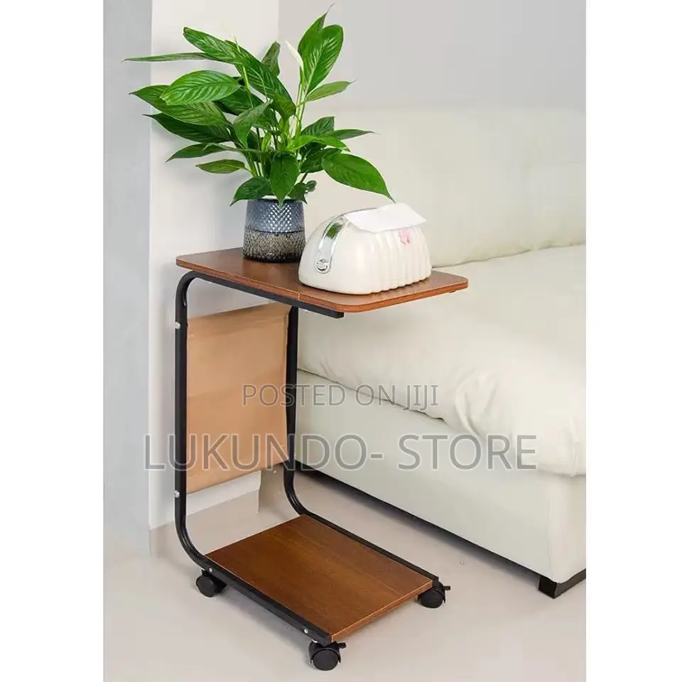 Side Stool With Storage Pocket
