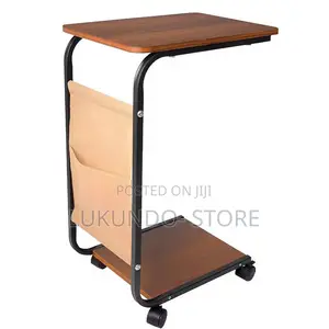 Side Stool With Storage Pocket