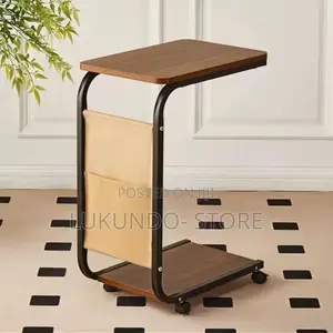 Side Stool With Storage Pocket