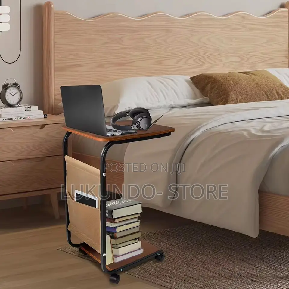 Side Stool With Storage Pocket