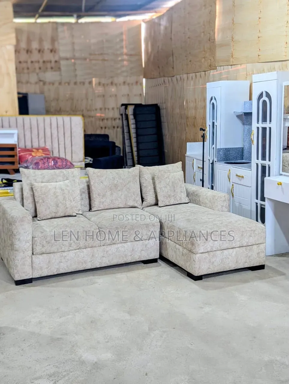 Sofa L Shape Luxury Color Grey