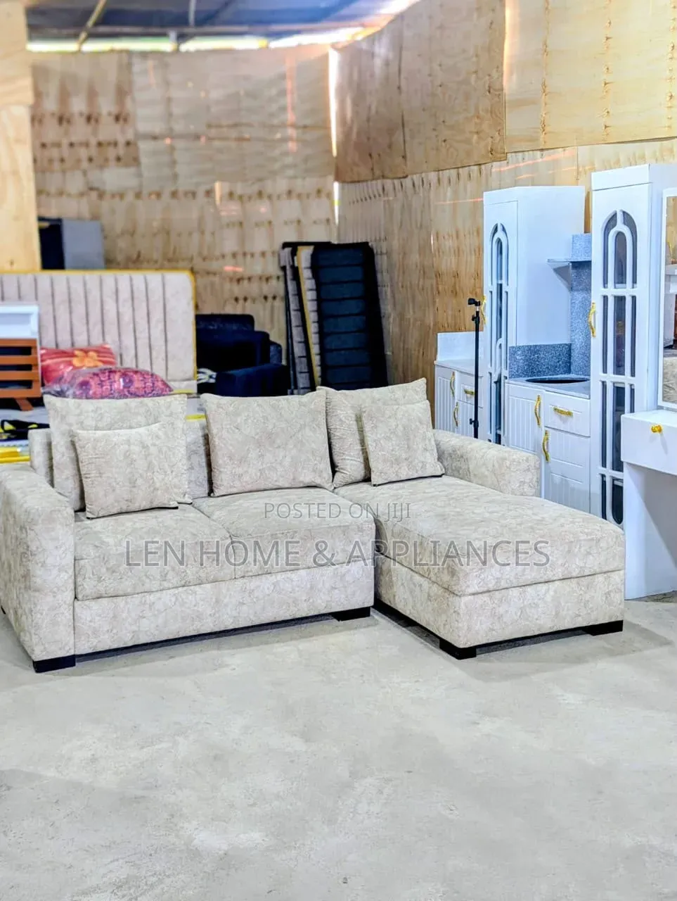 Sofa L Shape Luxury Color Grey