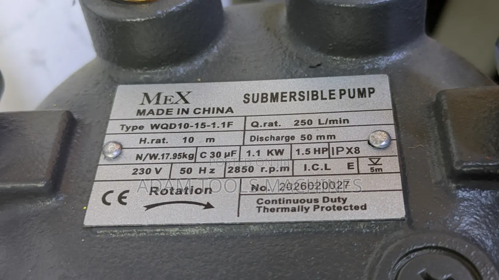 Mex Submersible Pump Ya Boya 1.5 HP