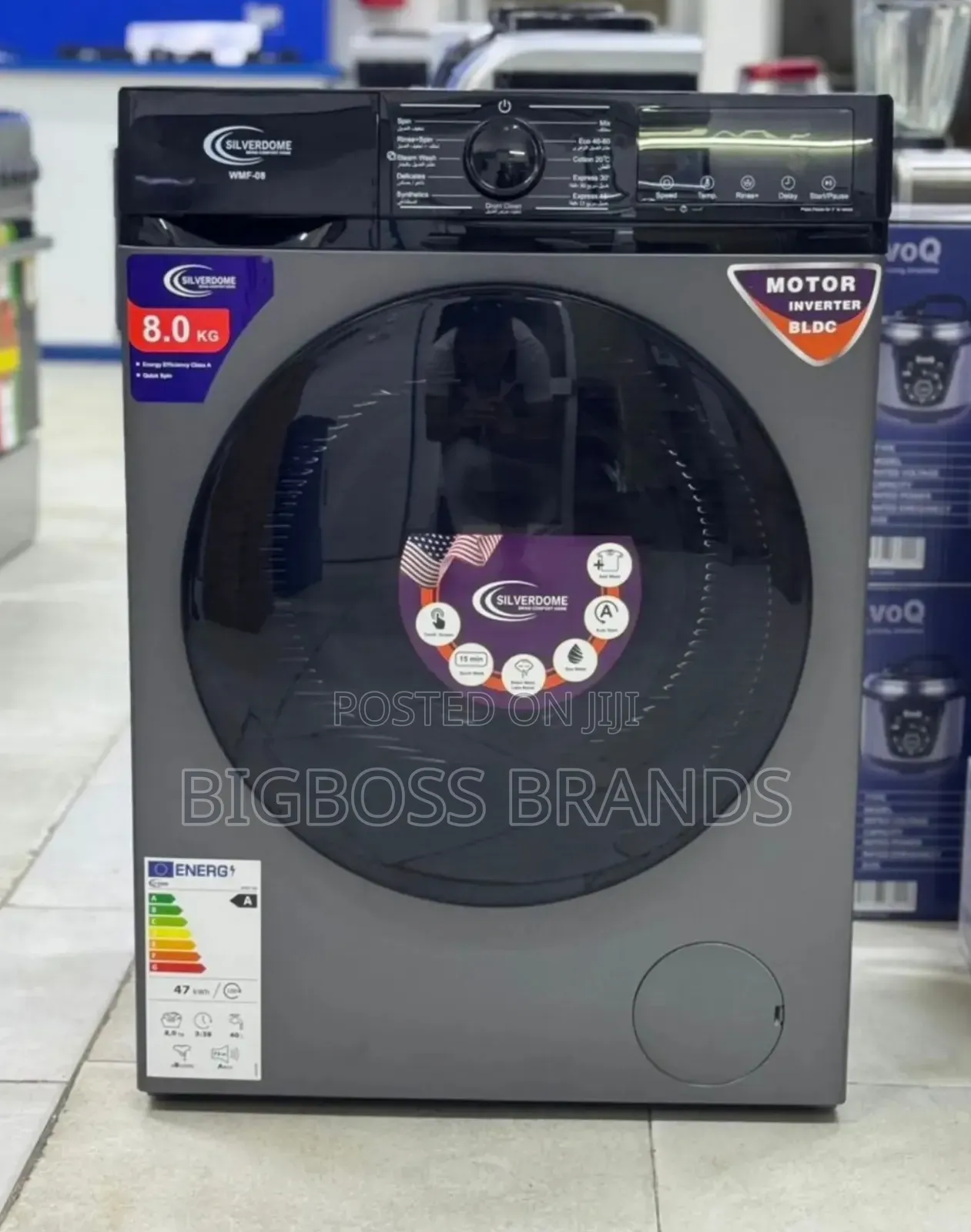 Silverdome Automatic Front Load Washing Machine 8kg