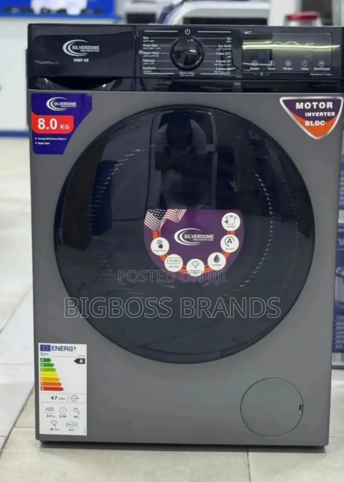 Silverdome Automatic Front Load Washing Machine 8kg