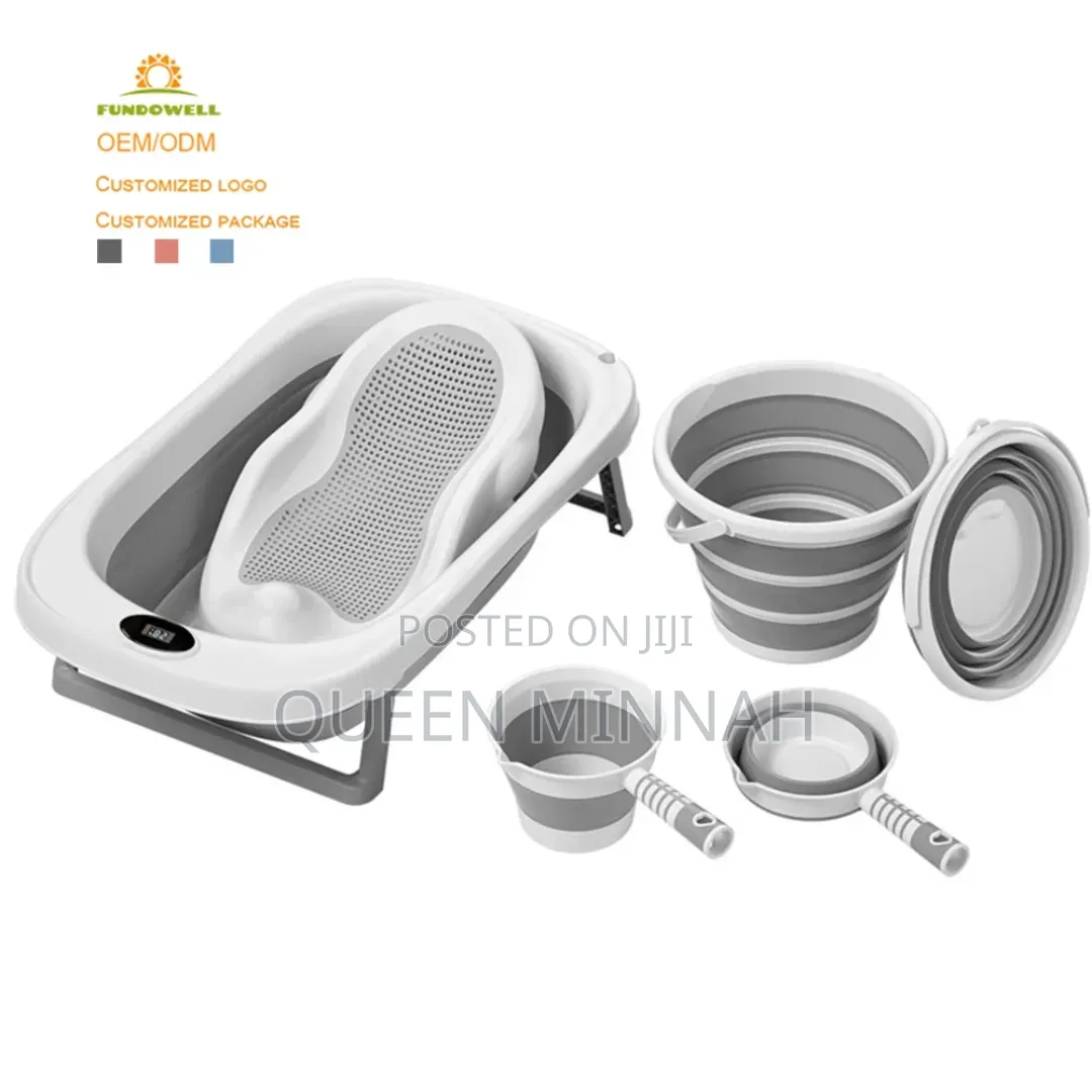 Baby Bathtub Set/ Foldable Infant Tub Set