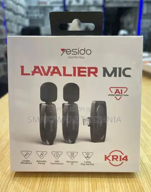 Yesido KRI4 Wireless Lavalier Microphone Set, 20M Range, Dual Mic