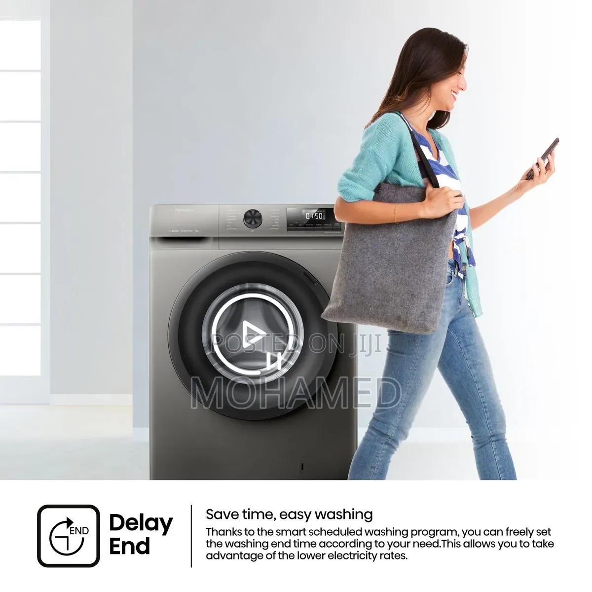 Hisense 7Kg Front Loader Washing Machine With Inverter-Wfqp7012vmt