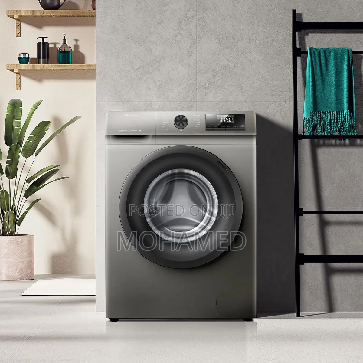 Hisense 7Kg Front Loader Washing Machine With Inverter-Wfqp7012vmt