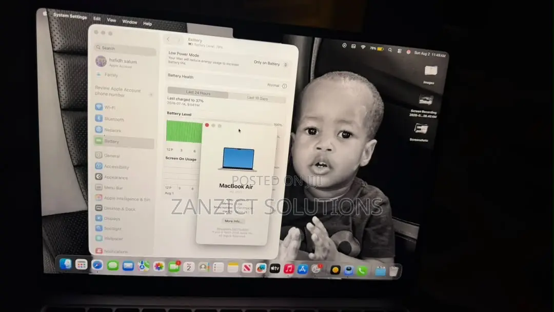 Laptop Apple MacBook Air 2022 M2 8GB Apple M2 SSD 256GB