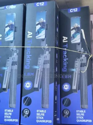 The C12 AI Tracking Stable Selfie Stick Quadrupod,