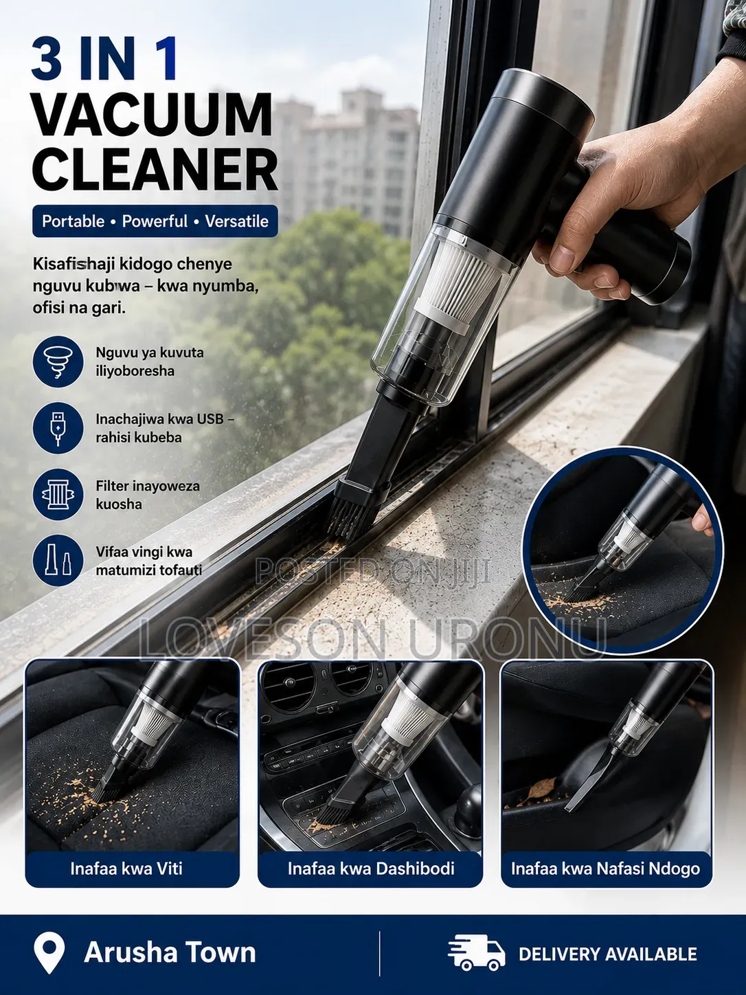 3 in 1 Vacuum Cleaner for Car and Homes