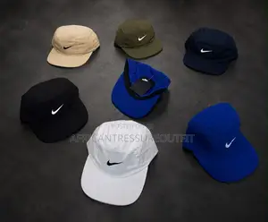 Nike 5 Panel Caps Collection Features White Embroidered Pony Logo