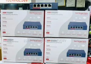 Hikvision 4-Port PoE Smart Switch 300m – For CCTV, Network Cameras