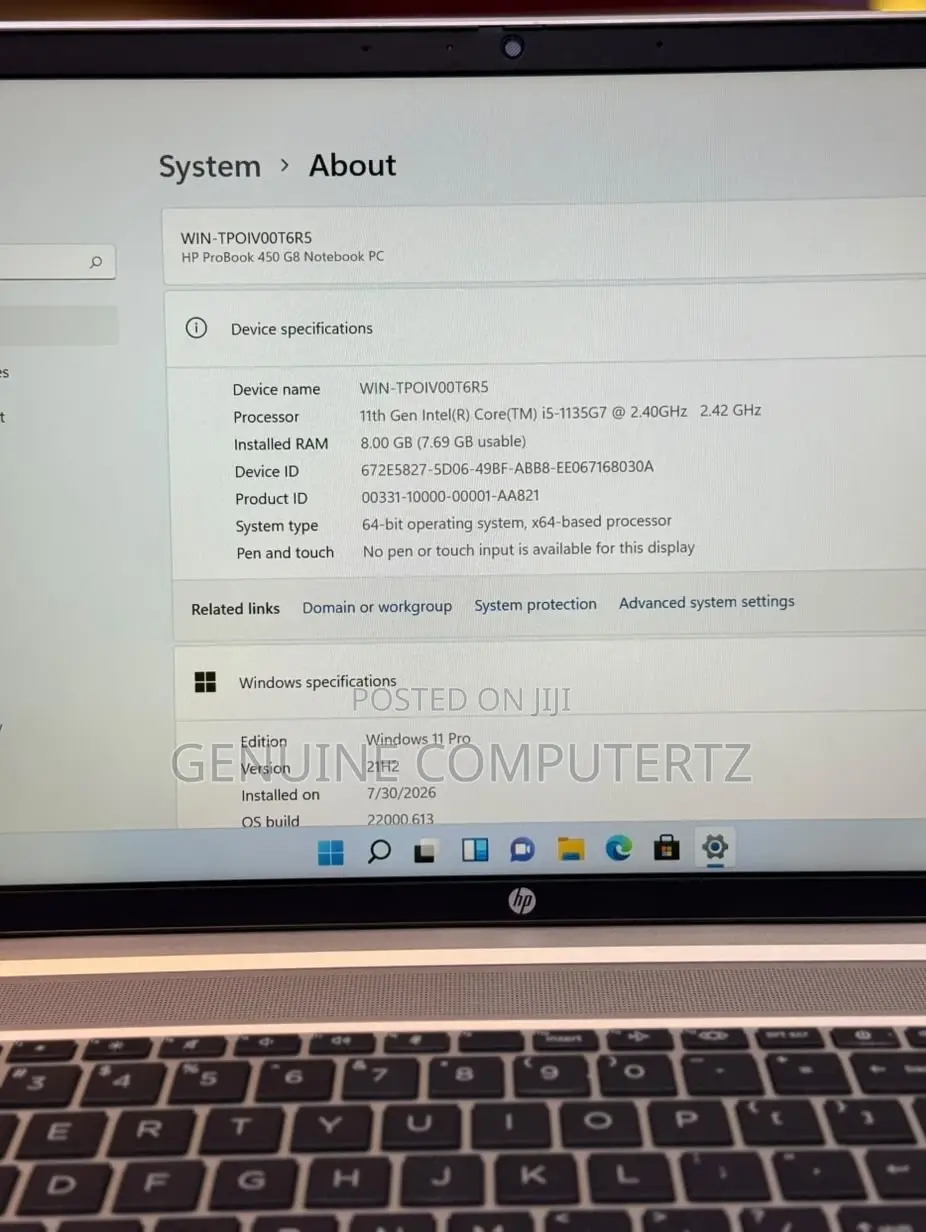 Laptop HP ProBook 450 G8 8GB Intel Core i5 SSD 256GB