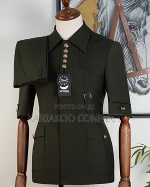 Five Button Green Suit