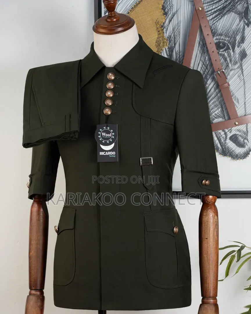 Five Button Green Suit