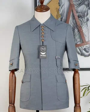 Five Button Grey Suit
