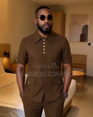 Five Button Brown Suit
