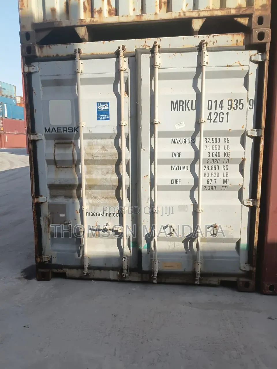 40feet Standard Containers Not High Cube