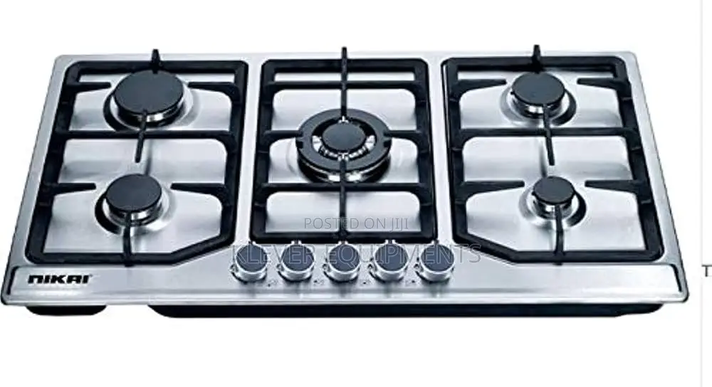 NIKAI 5 Burner Stainless Steel Gas Cooker