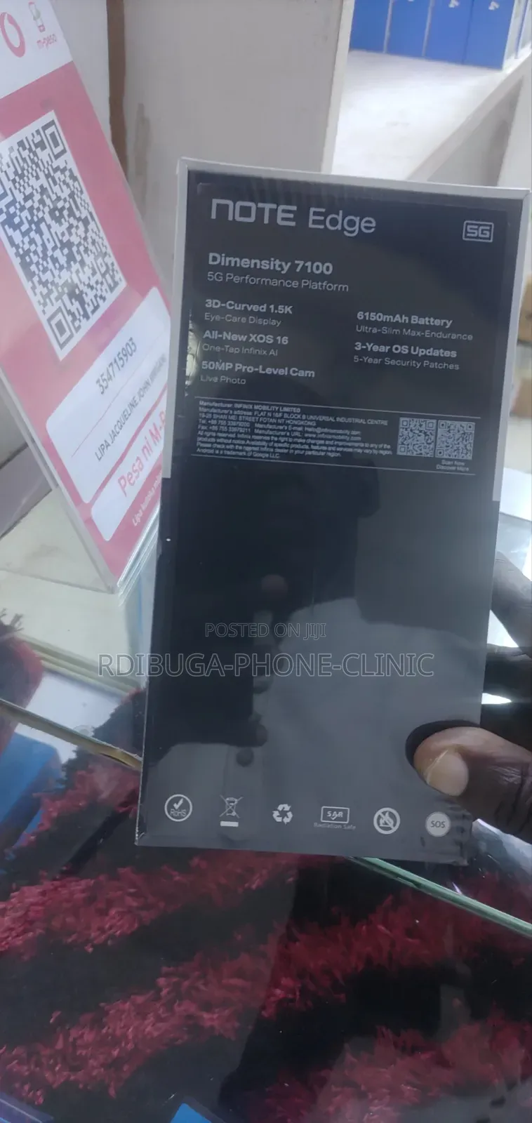 New Infinix Note Edge 256 GB Black