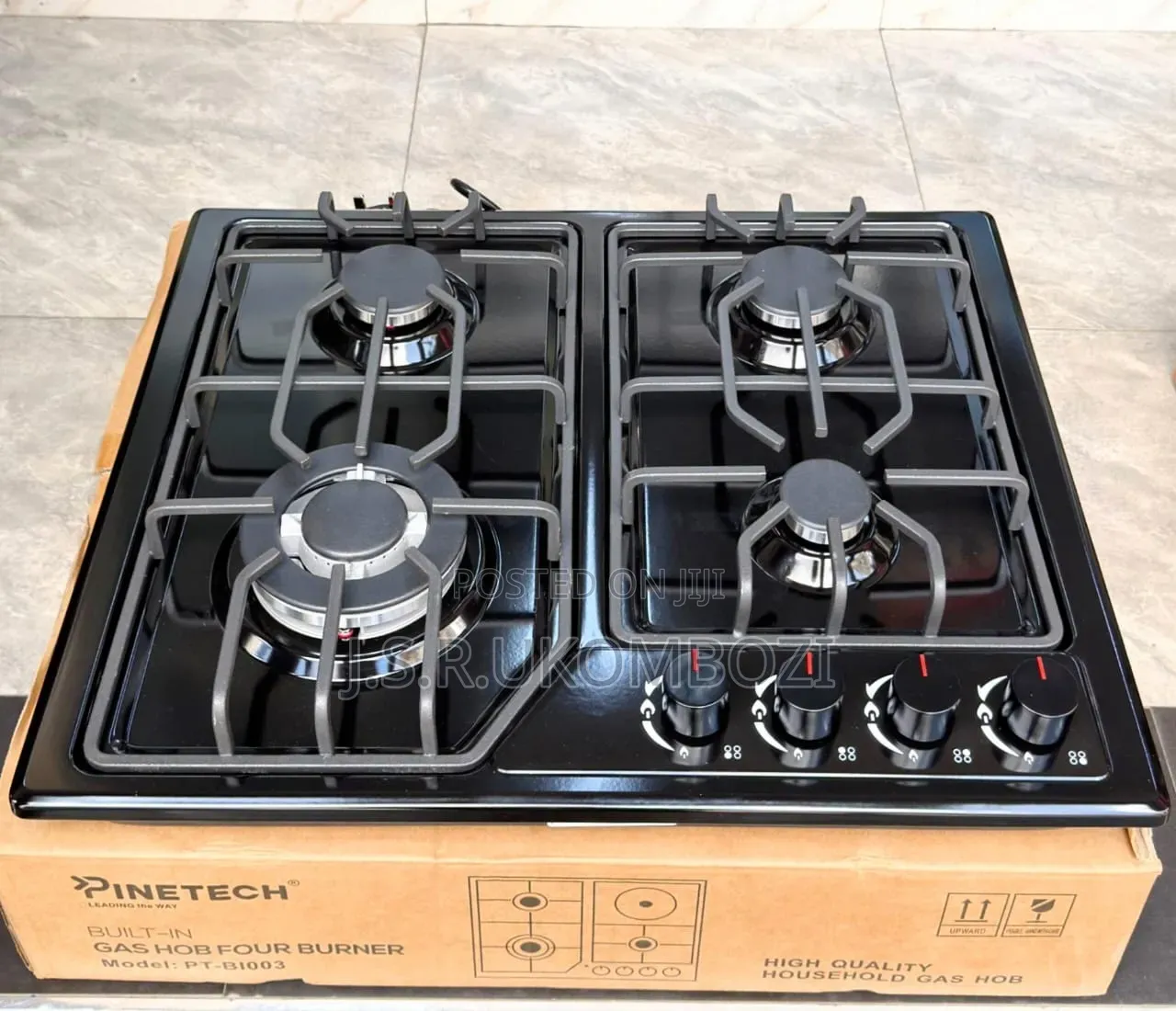 *PINETECH GAS STOVE Model; PT-B1004 4 Gas Burners Stainless Steel
