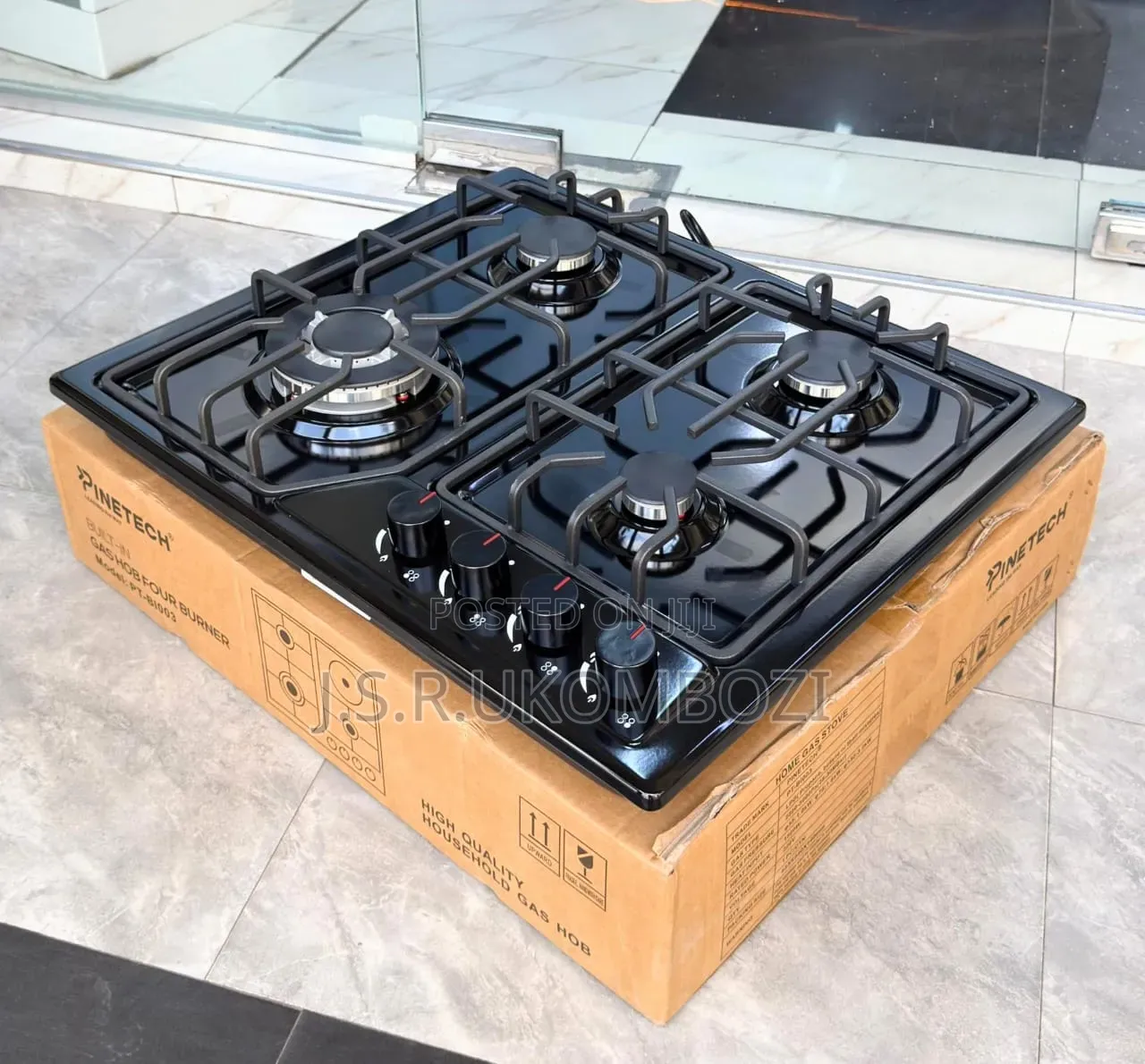 *PINETECH GAS STOVE Model; PT-B1004 4 Gas Burners Stainless Steel