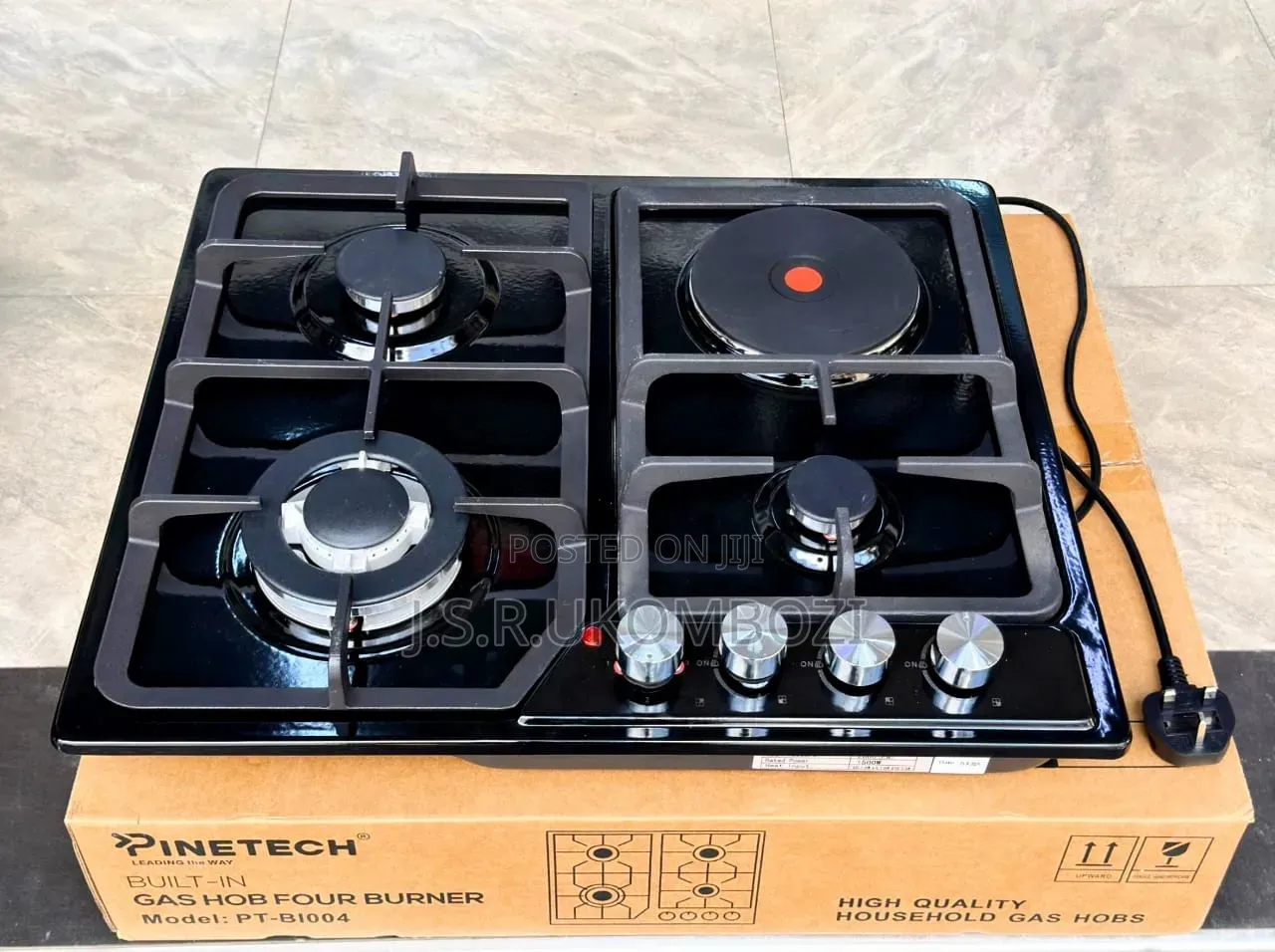 PINETECH ELECTRIC GAS STOVE 3gas Burners 1 Electric Plate