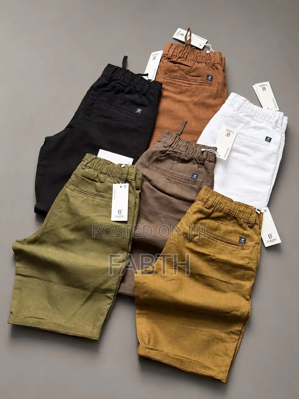 Premium Men’s Linen Elastic Waist Shorts
