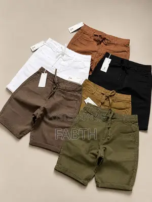 Premium Men’s Linen Elastic Waist Shorts