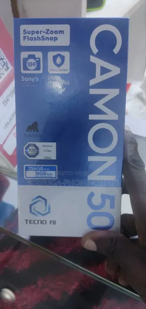 New Tecno Camon 50 256 GB Black