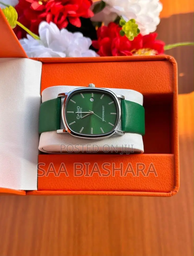 Emerald Green Casio Quartz Dial Watch