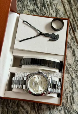 Luxury Men's Watch Gift Set – Watch, Bracelet, Chain Ring