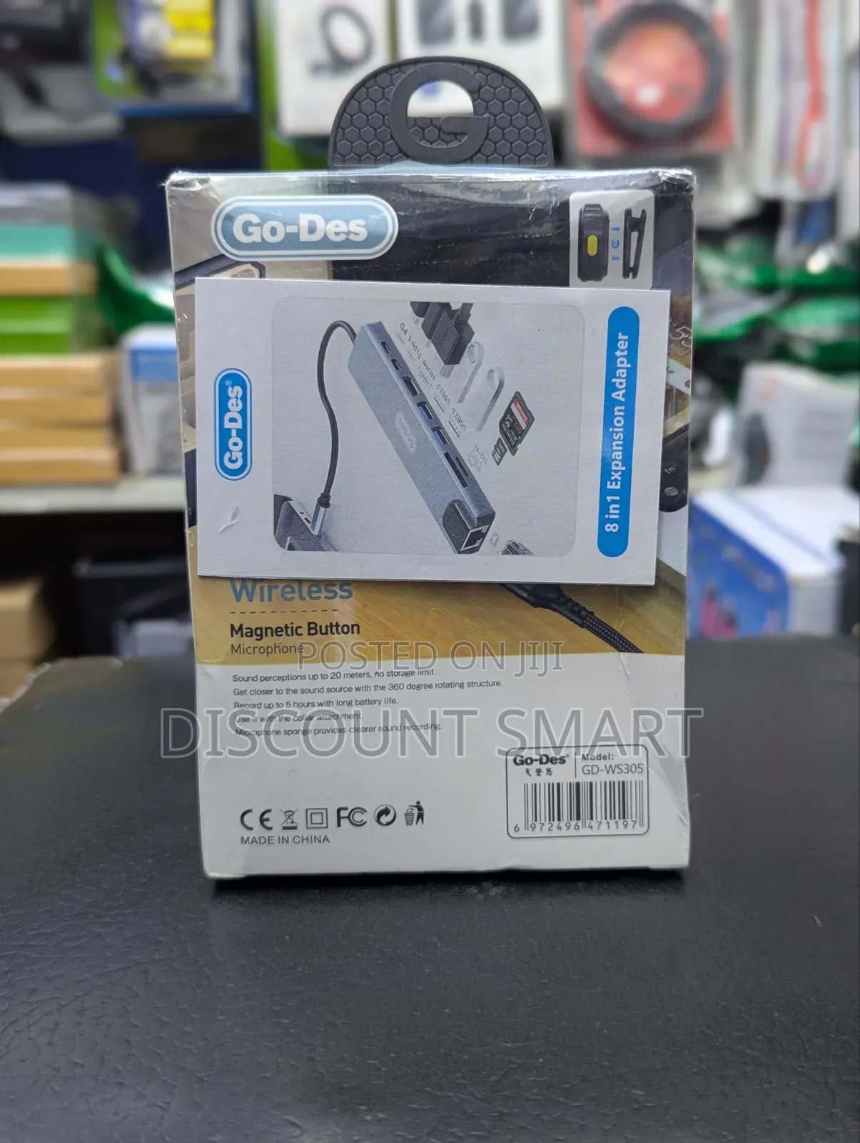 Go Des 2 in 1 Wireless Magnetic Button Microphone