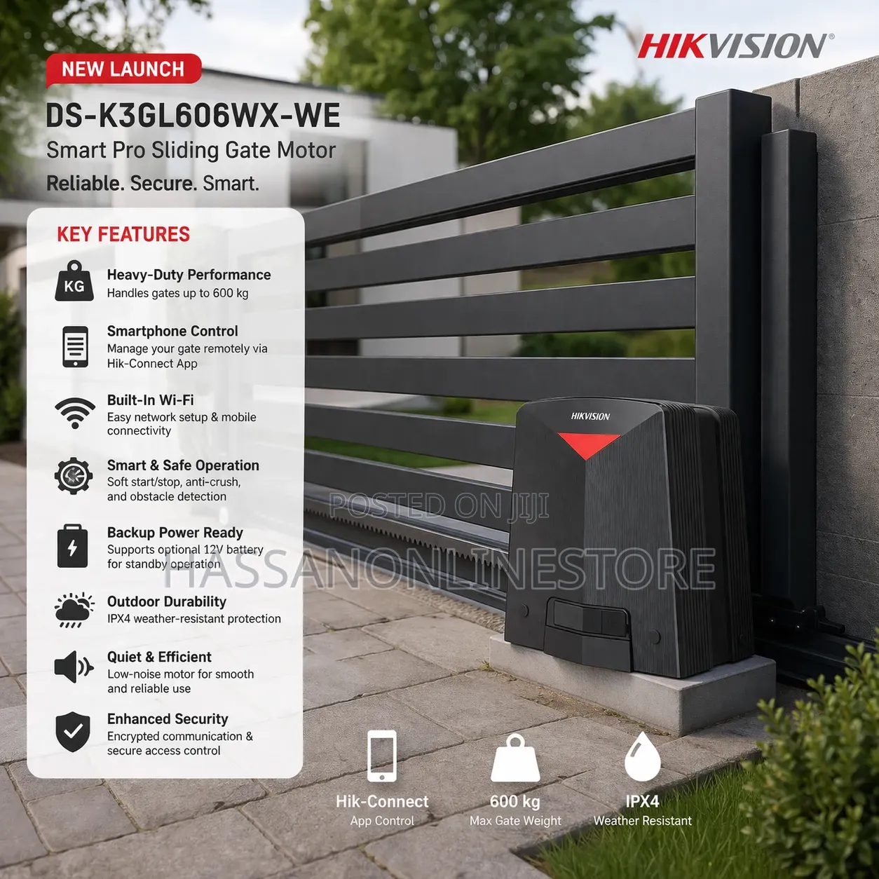 Hikivision DS-K3GL606WX-WE Sliding Gate Opener
