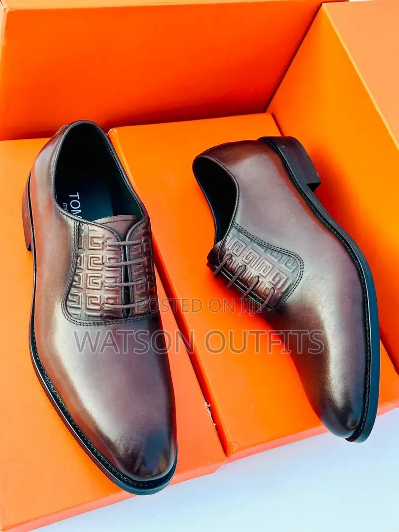 Tom Ford Brand 2 Colours Men's Leather Shoes Classic Footwears