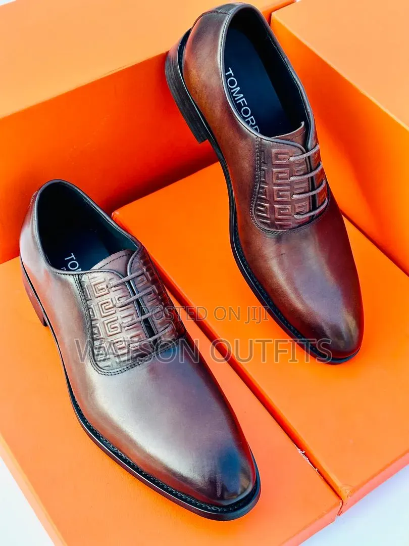 Tom Ford Brand 2 Colours Men's Leather Shoes Classic Footwears