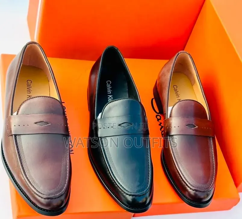 Ck Calvin KLEIN Brand 3 Colours Men's Leather Shoes