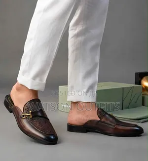 2 Colours Versace Brand Men's Leather Mules or Open Shoes