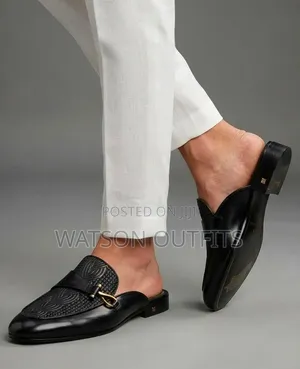 2 Colours Versace Brand Men's Leather Mules or Open Shoes