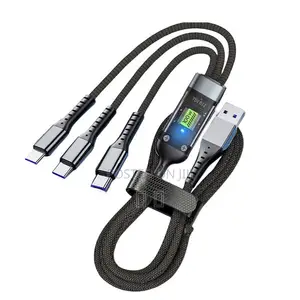 100W USB-C 3-in-1 Fast Charging Cable for iPhone/Samsung