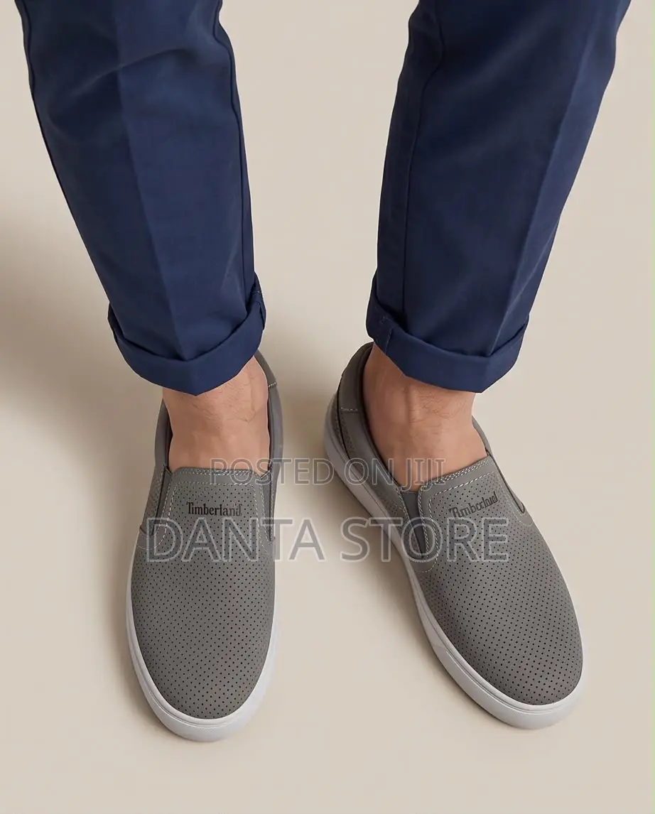 Timberland Slip-on Leather Sneakers Gray
