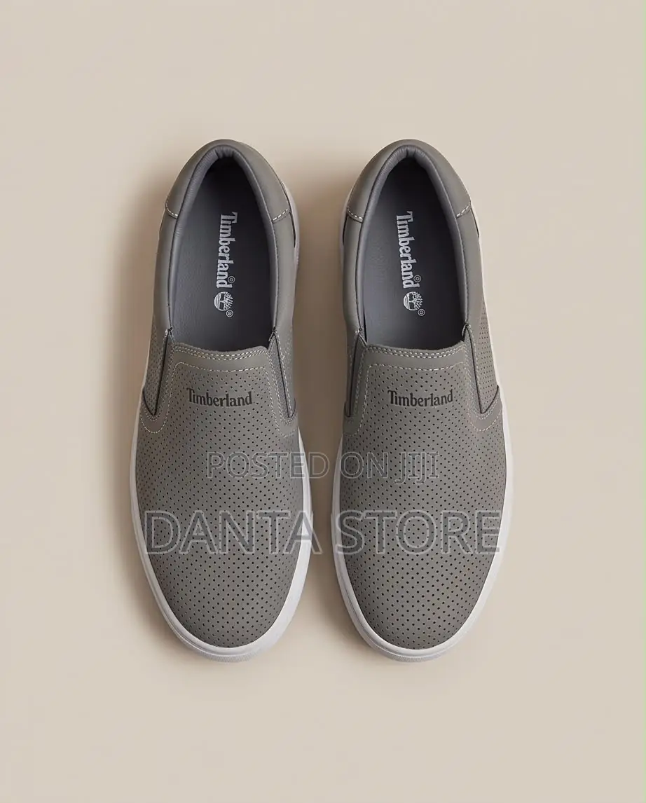 Timberland Slip-on Leather Sneakers Gray