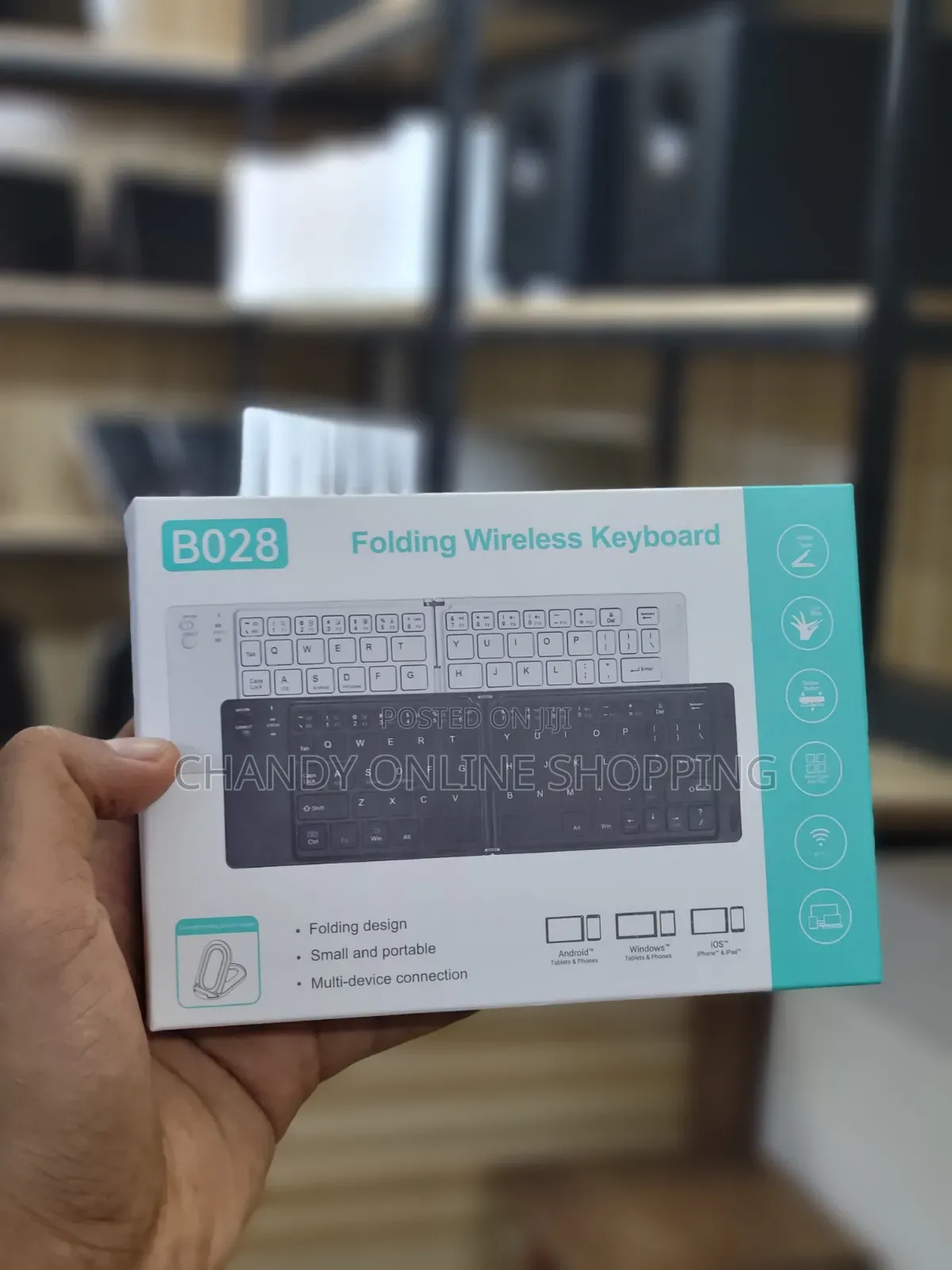 B028 Folding Wireless Keyboard Featuring a Foldable Design,