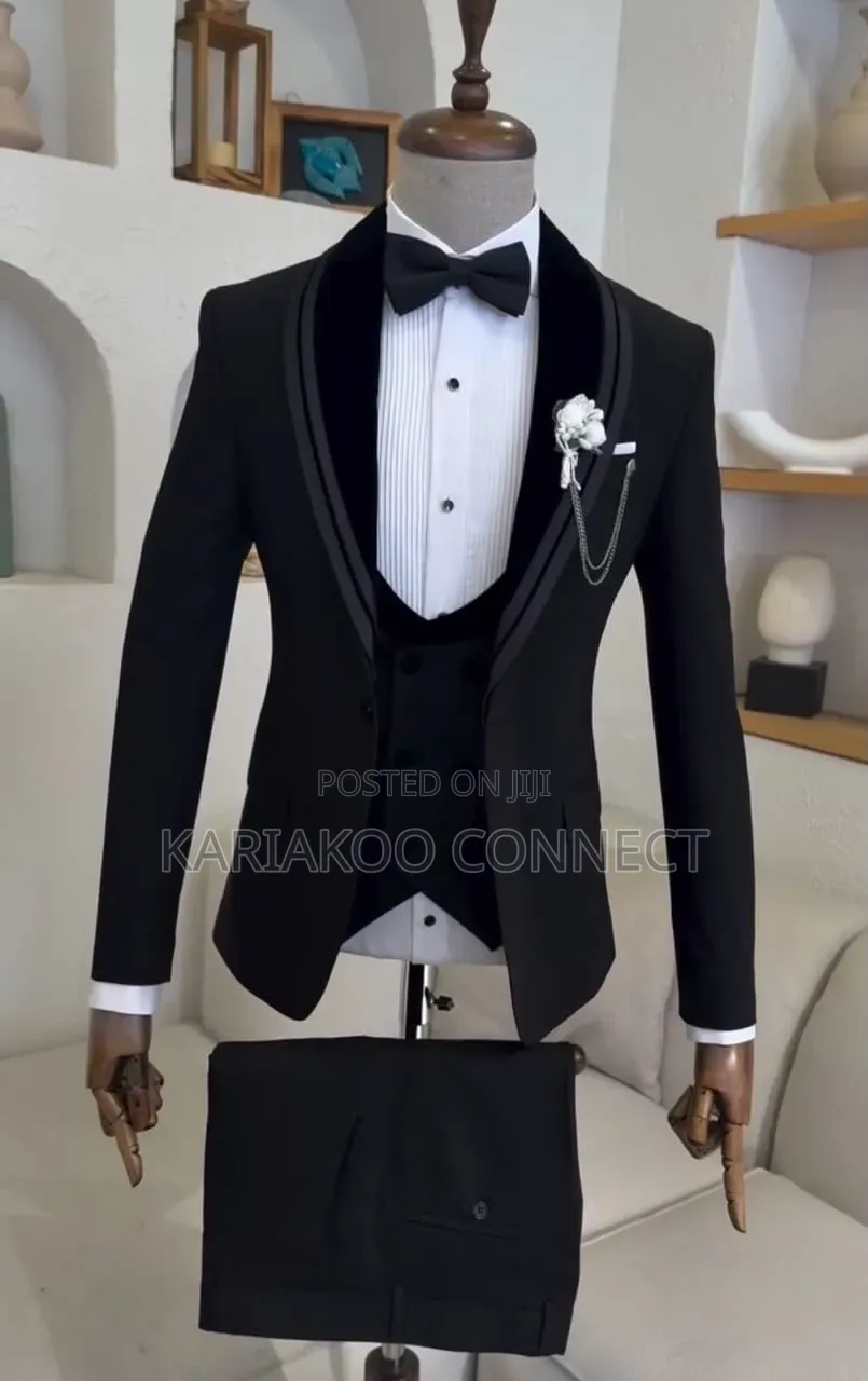Vip Groom Black Suit