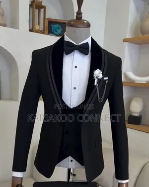 Vip Groom Black Suit