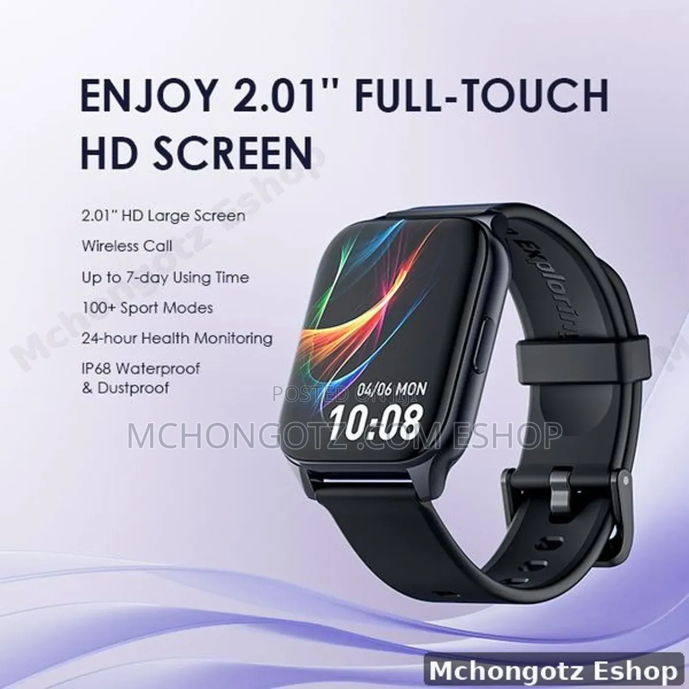 Oraimo Watch 4 Plus OSW-801 Smart Watch 2.01 Inch Bluetooth Call IP68